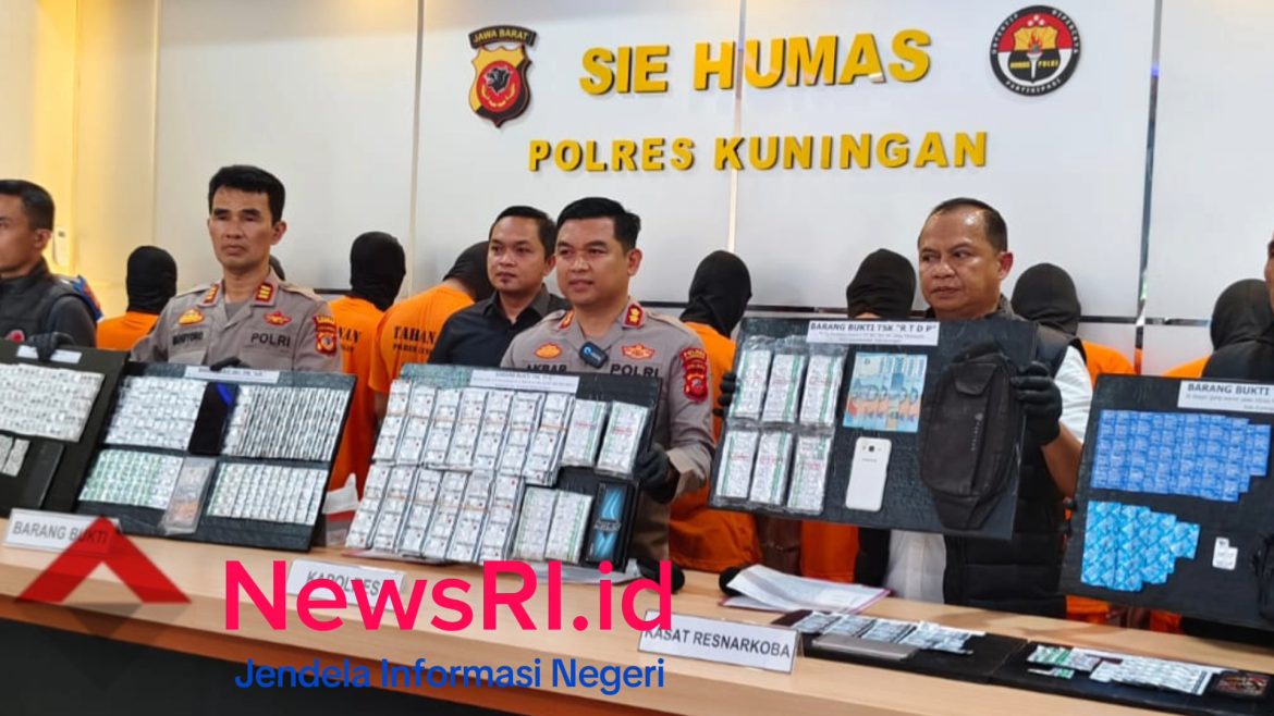 Polres Kuningan Melalui Reserse Narkoba Ungkap 9 Kasus Narkoba Selama Februari–Maret, 11 Tersangka Diamankan