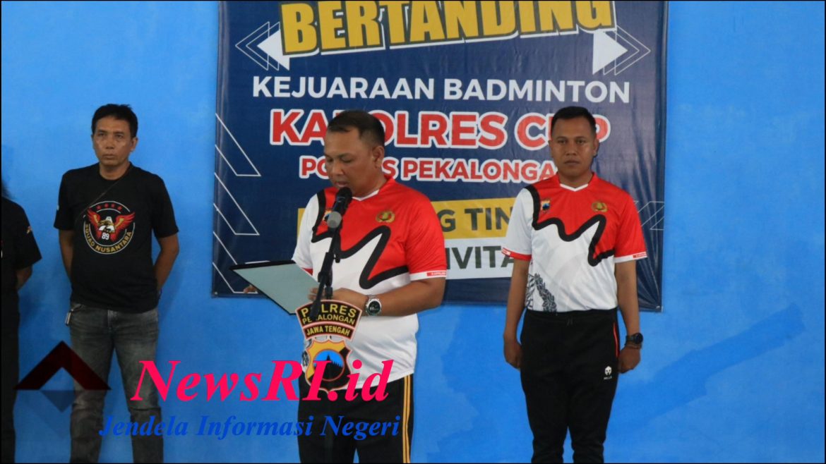 AKBP Doni Buka Turnamen Badminton Kapolres Cup 2025, 20 Tim Ikut Berpartisipasi