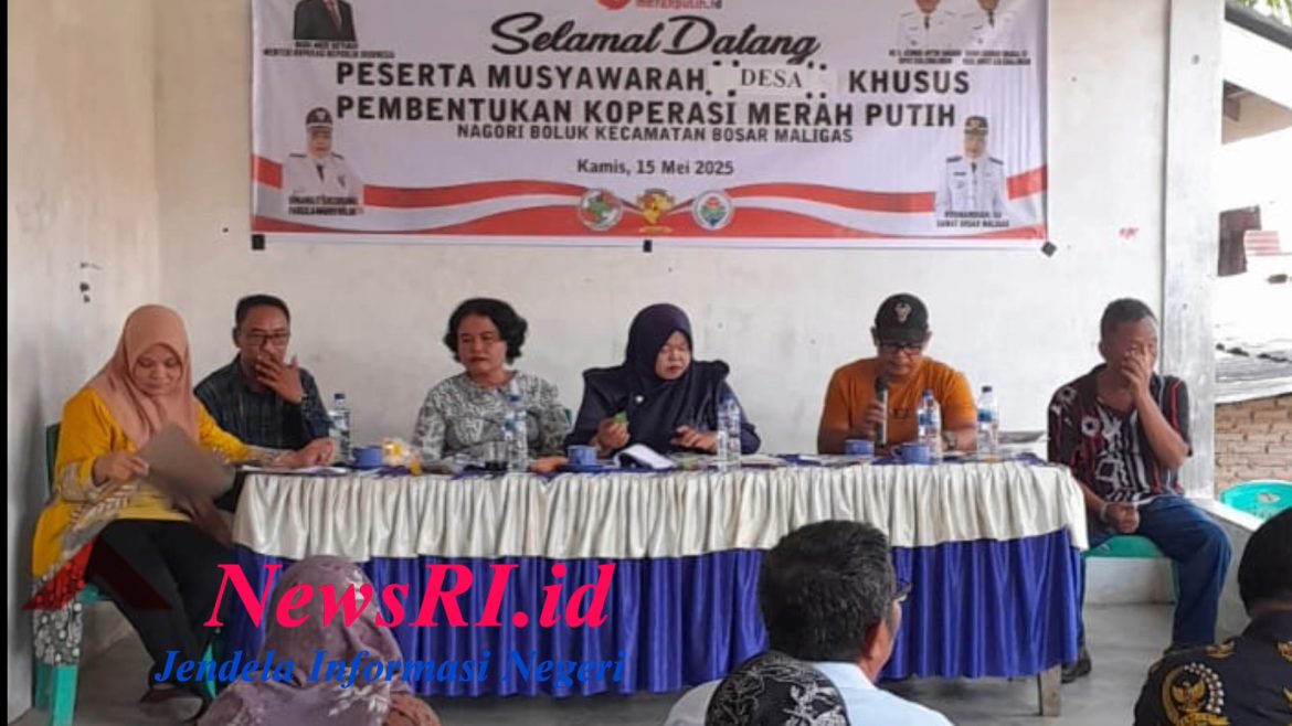 Pemdes Nagori Boluk Gelar Musyawarah Desa Khusus Pembentukan Koperasi Merah Putih