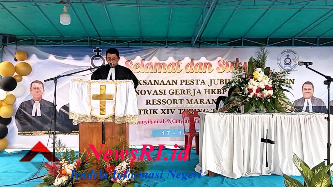 Praeses HKBP Distrik XIV Tebing Tinggi Deli Pimpin Hari Pertama Pesta Jubileum 50 Tahun HKBP Resort Maranatha
