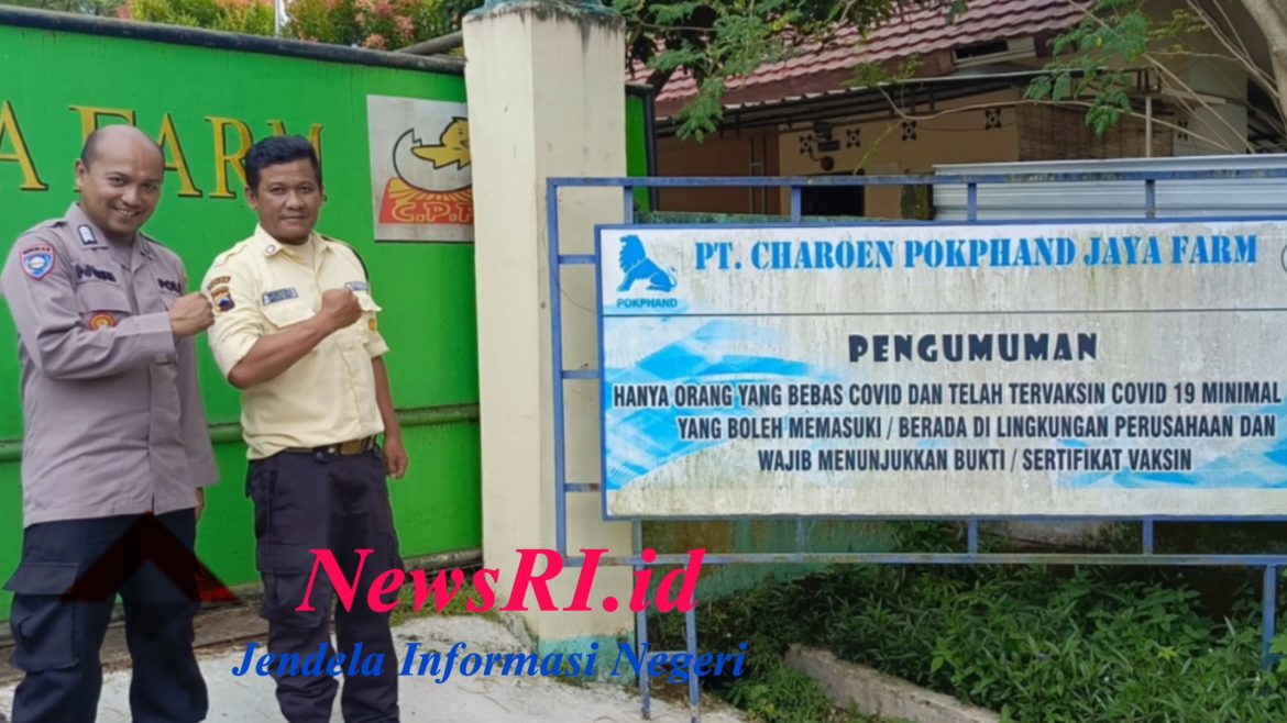 Sambangi PT. Charoen Pokphand Jaya Farm, Satgas Preemtif Sat Binmas Polres Pekalongan Laksanakan Binluh Terkait Premanisme