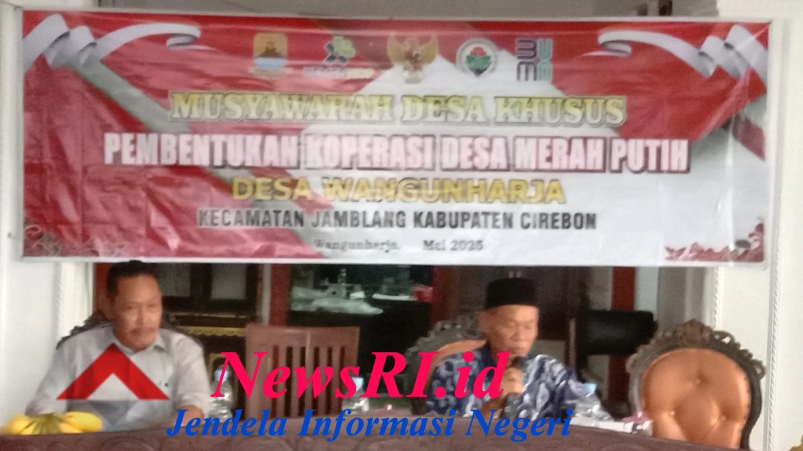 Jadikan Koperasi Sebagai Kekuatan Ekonomi, Pemdes Wangunharja Gelar Musdesus Pembentukan Kopdes Merah Putih