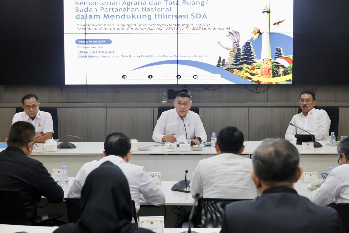 Terima Kunjungan P3N LEMHANNAS RI, Wamen Ossy Sampaikan Peran Kementerian ATR/BPN Dalam Hilirisasi
