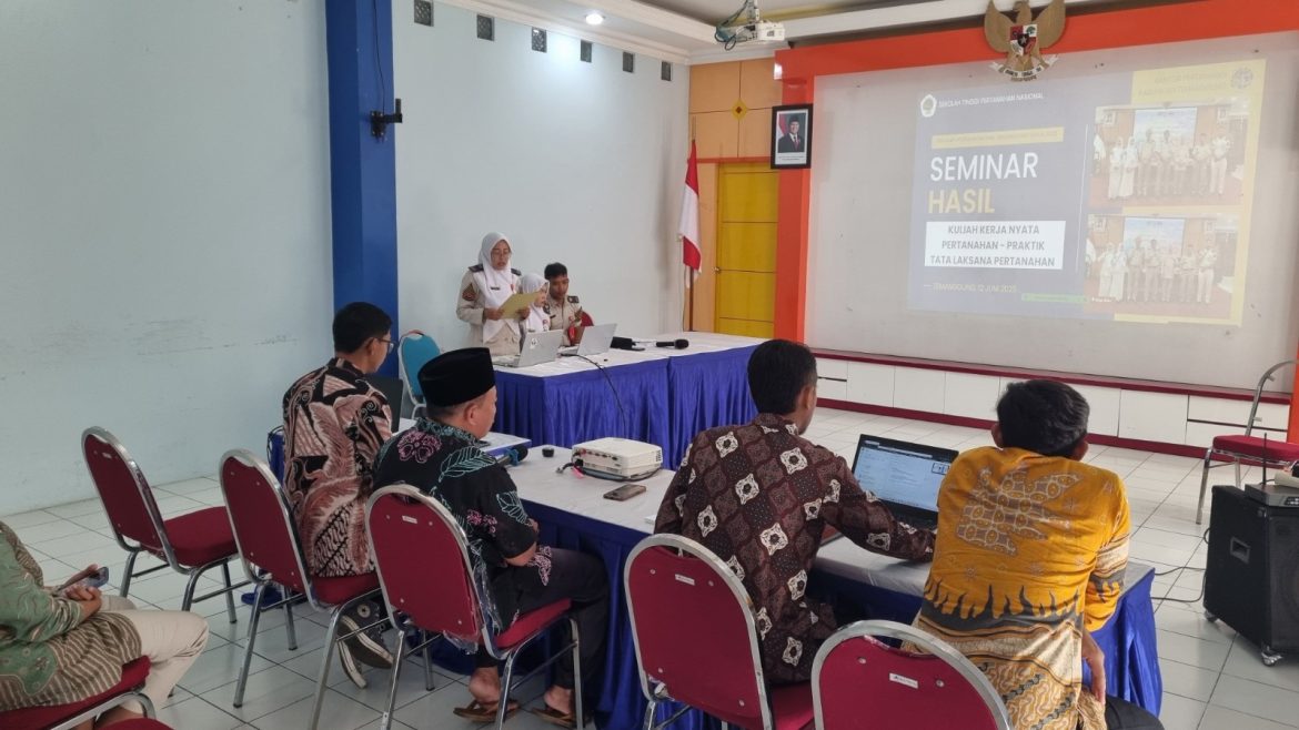 Seminar Hasil KKNP–PTLP STPN Diselenggarakan di Kantor Pertanahan Kabupaten Temanggung