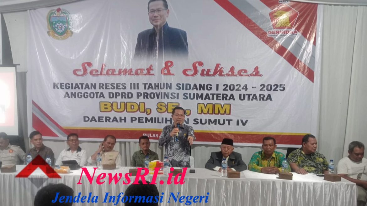 Kegiatan Reses III Masa Sidang I Tahun 2024-2025, Anggota DPRD Provinsi Sumatra Utara Budi S.E,M.M Disambut Meriah