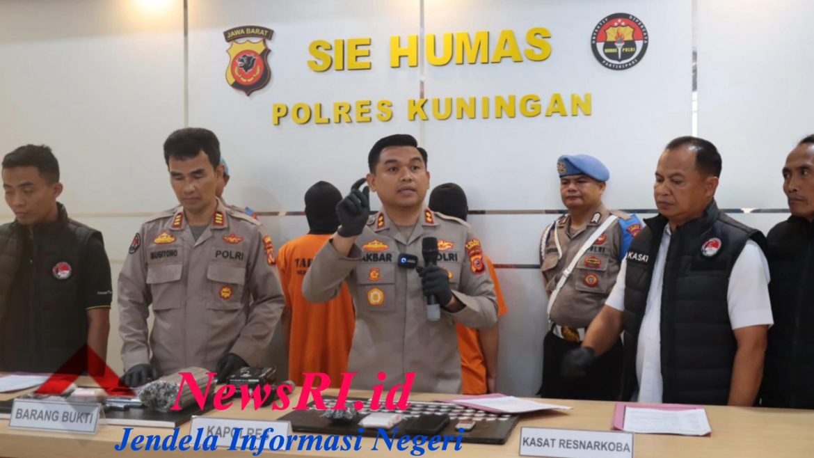 Polres Kuningan Ungkap Dua Kasus Sabu Nyaris 2 Ons, Nilai Capai Rp275 Juta