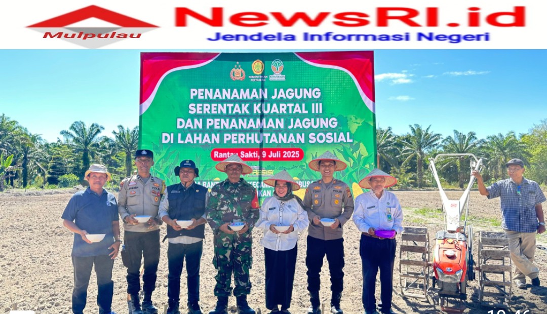 Polres Rohul Gelar Penanaman Jagung Serentak Kuartal III, Dukung Program Ketahanan Pangan Nasional