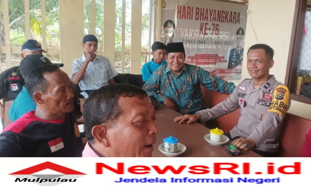 Polsek Tambusai Utara Giat Jum’at Curhat, Jalin Silaturahmi dengan Perangkat Desa Rantau Sakti