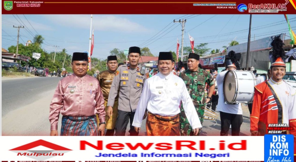 Wabup Syafaruddin Poti Hadiri Pawai Ta’aruf MTQ Ke-12 Kecamatan Rambah Samo