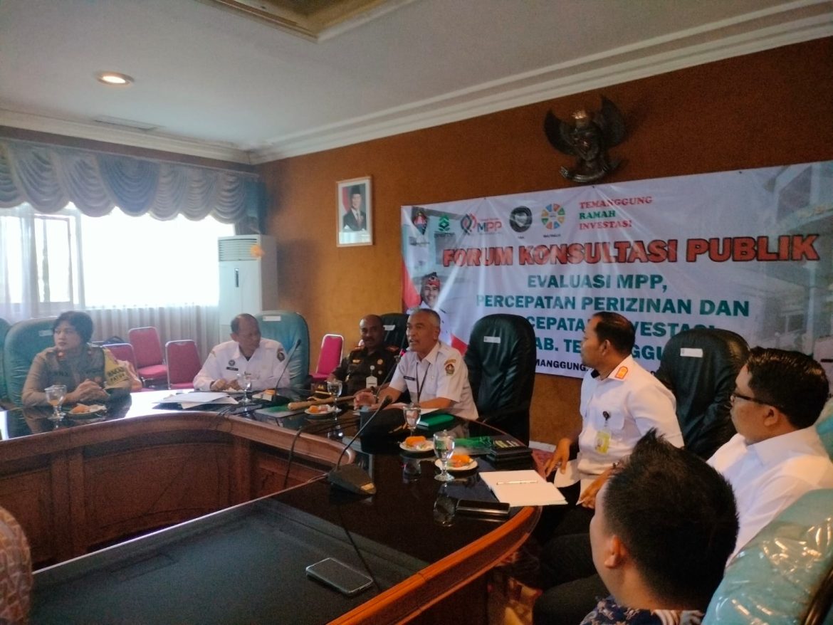 Kantor Pertanahan Kabupaten Temanggung Hadiri Forum Konsultasi Publik DPMPTSP