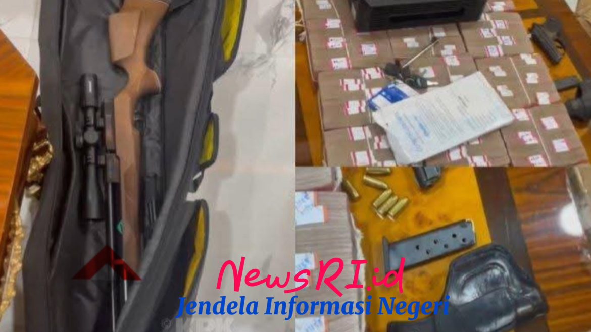 Geledah Rumah Kadis PUPR Sumut, KPK Temukan Uang Rp2,8 M dan 1 Pucuk Pistol Baretta dan Senapan Angin