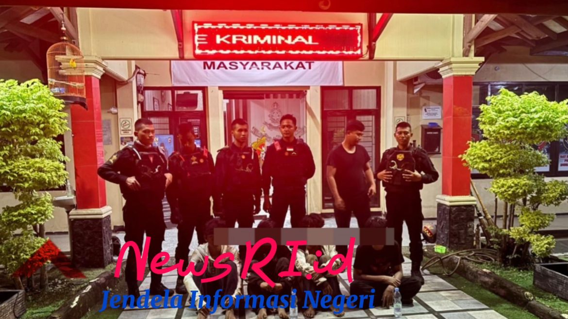 Sat Samapta Polres Indramayu Amankan 4 Remaja Terindikasi Pelaku Geng Motor