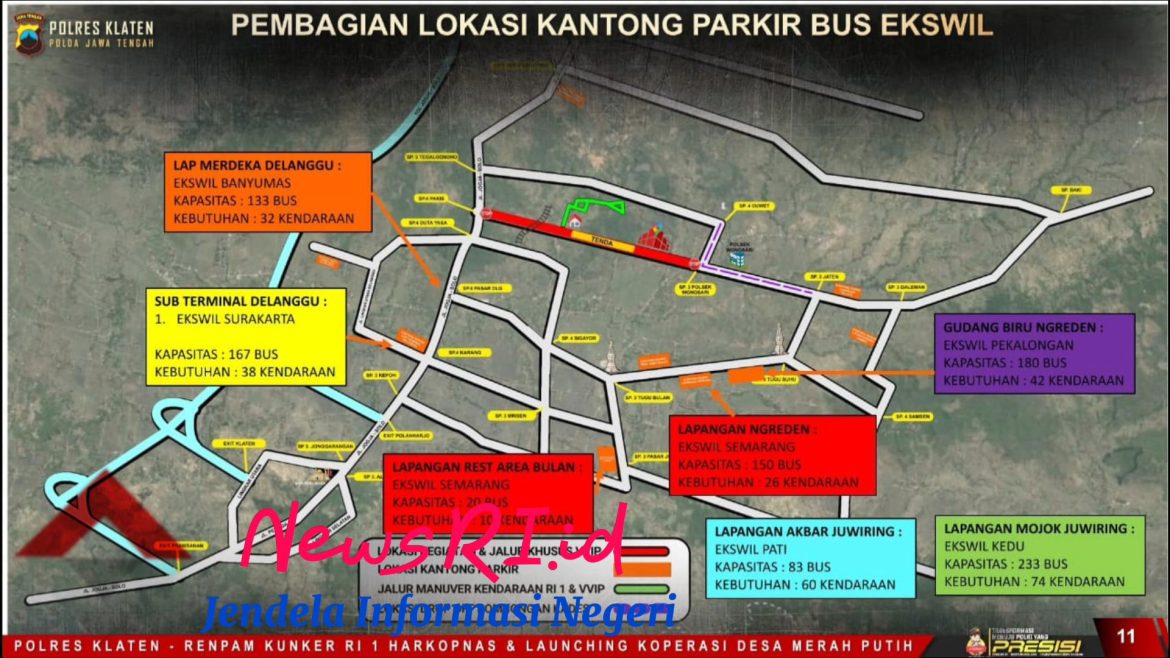 Polda Jateng Siapkan Tujuh Kantong Parkir Bus untuk Dukung Kelancaran Kunker Presiden R.I di Klaten