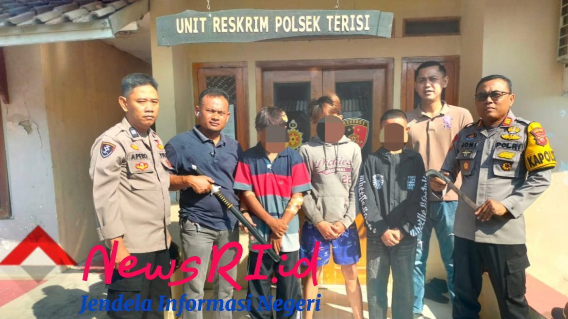 Respon Cepat Polsek Terisi Gagalkan Tawuran Antar Remaja, Tiga Orang Diamankan Berikut Barang Bukti Senjata Tajam