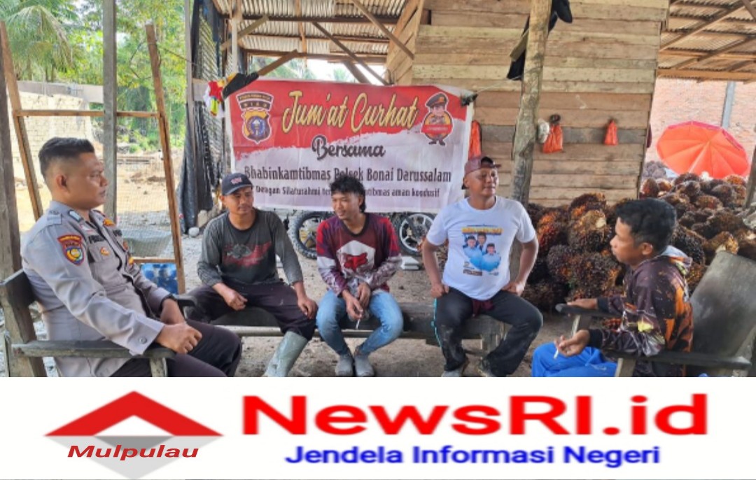 Polsek Bonai Darussalam Gelar Jumat Curhat dengan Tokoh Masyarakat Desa Rawa Makmur