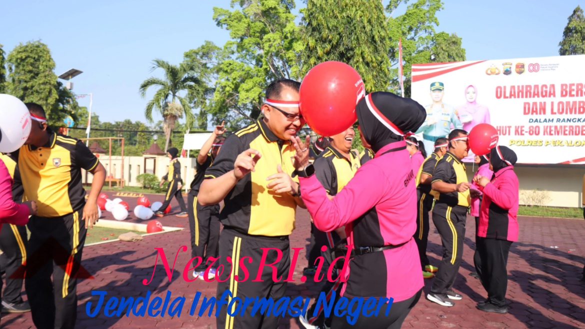 Polres Pekalongan Gelar Olahraga dan Lomba, Meriahkan HUT Ke-80 Kemerdekaan RI
