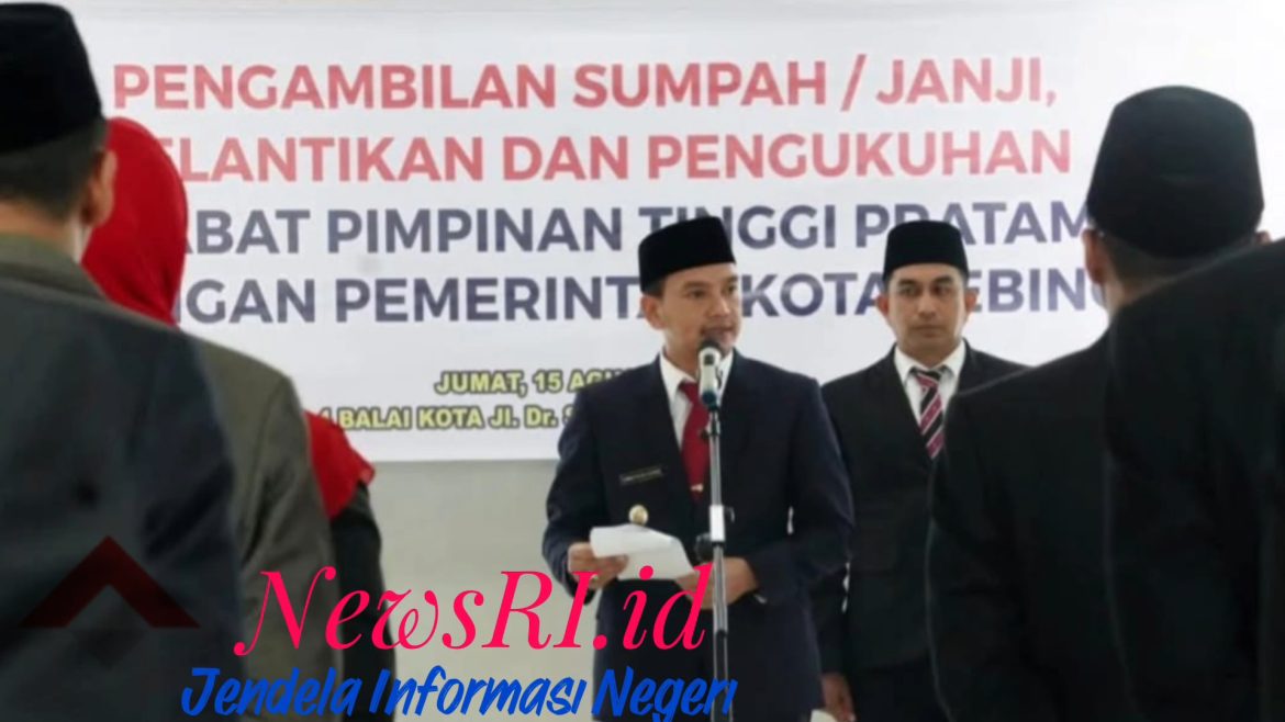 Tekankan Pentingnya Evaluasi Kinerja Berkala, Wali Kota Tebing Tinggi Lantik 19 Pejabat Tinggi Pratama