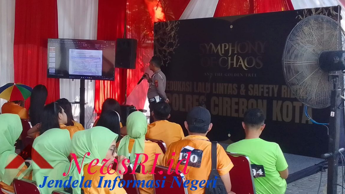 WOB Production Gandeng Satlantas Polres Cirebon Kota Edukasi Lalu Lintas dan Safety Riding Kepada Karyawannya